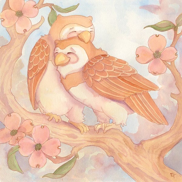 Canvas Print: Love Is Owl You Need by Might Fly Art & Illustration