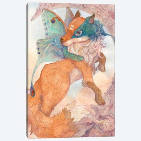 Fairie Fox Canvas Print #FAI164} by Might Fly Art & Illustration Canvas Art