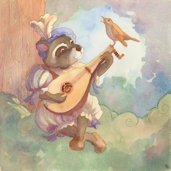 Canvas Print: If Music Be The Food Of Love, Play On by Might Fly Art & Illustration