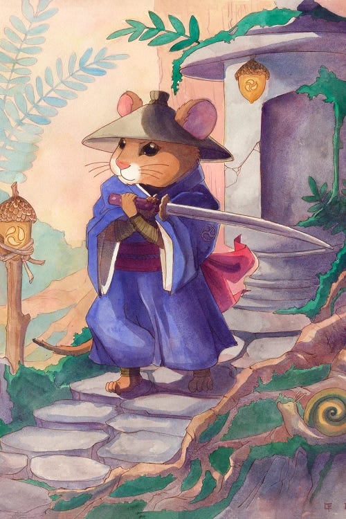 Mousesashie by Might Fly Art & Illustration wall art
