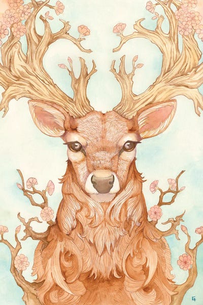 Deer: Guardian Of The Forest by Might Fly Art & Illustration