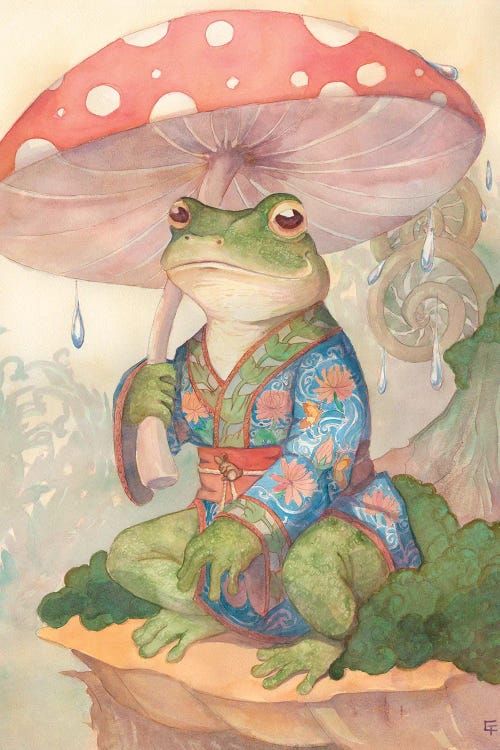 Under My Umbrella by Might Fly Art & Illustration wall art