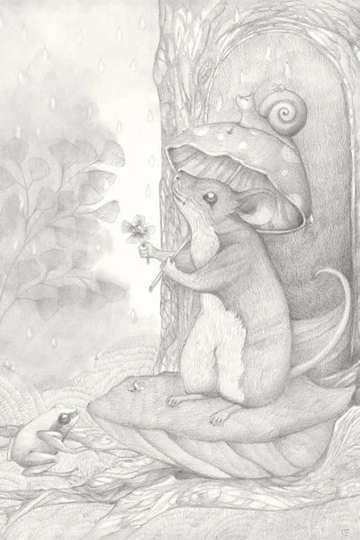 Rodents: A Rainy Day by Might Fly Art & Illustration