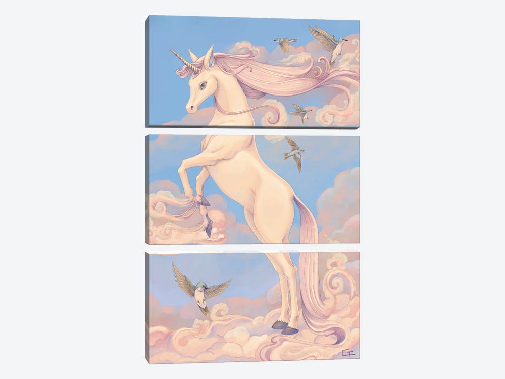 Unicorn by Might Fly Art & Illustration 3-piece Canvas Wall Art
