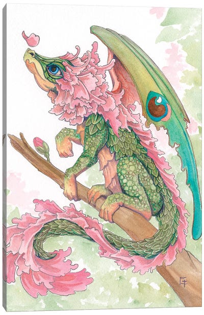Cherry Blossom Dragon Canvas Art Print