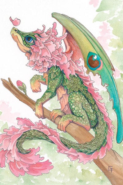 Dragons: Cherry Blossom Dragon by Might Fly Art & Illustration