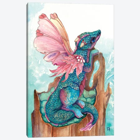 Fairy Dragon Canvas Print #FAI32} by Might Fly Art & Illustration Canvas Wall Art
