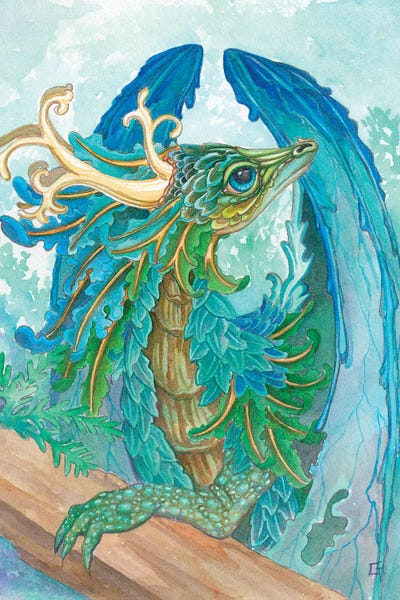 Dragons: Ruffled Dragon by Might Fly Art & Illustration