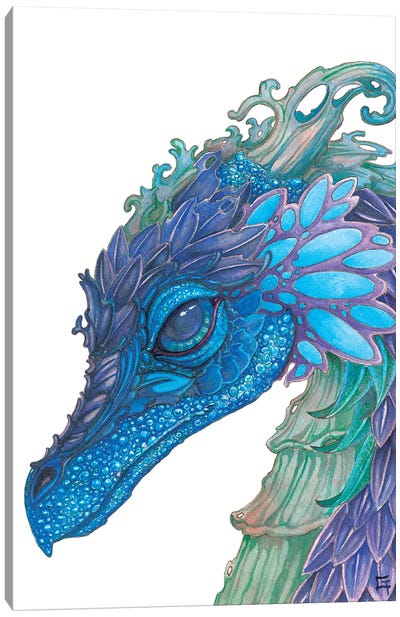 Wild Iris Dragon Canvas Art Print
