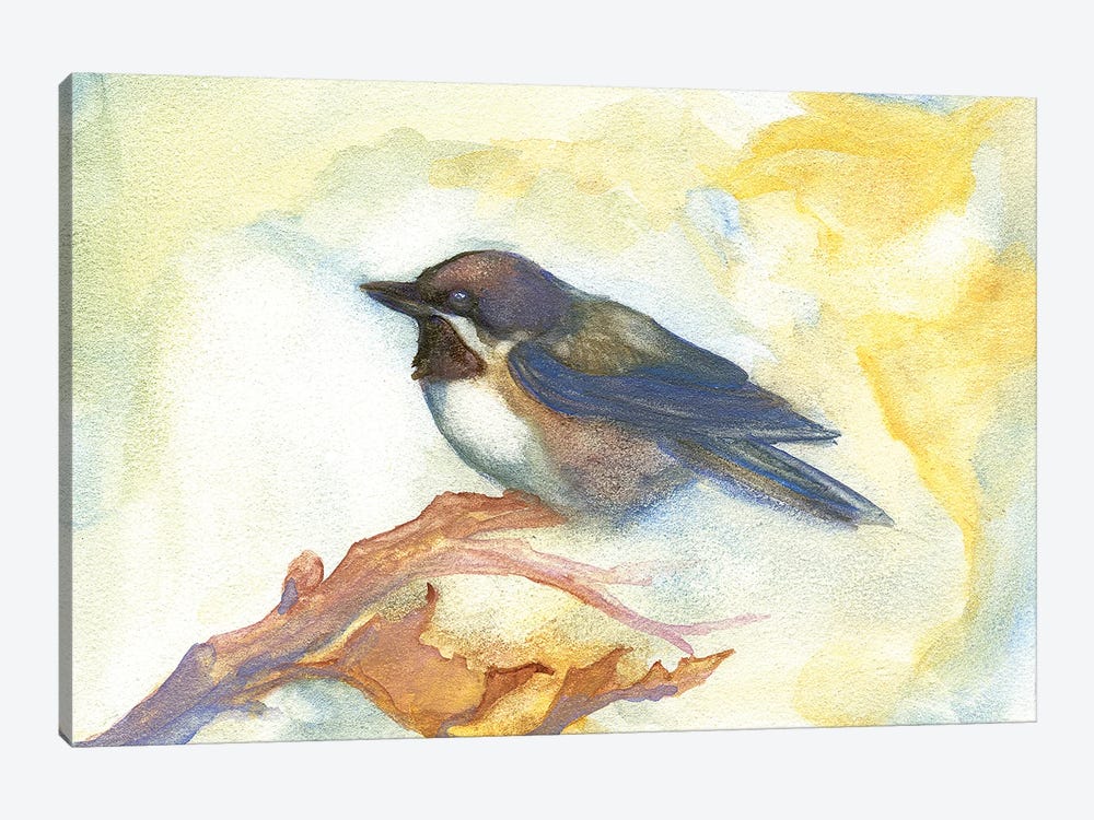 Chickadee In Fall by Might Fly Art & Illustration 1-piece Art Print