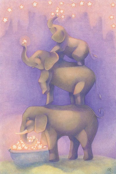 Putting up the Stars by Might Fly Art & Illustration art print