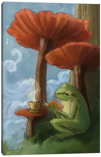 Oregon Tree Frog Canvas Art Print - Tea Art