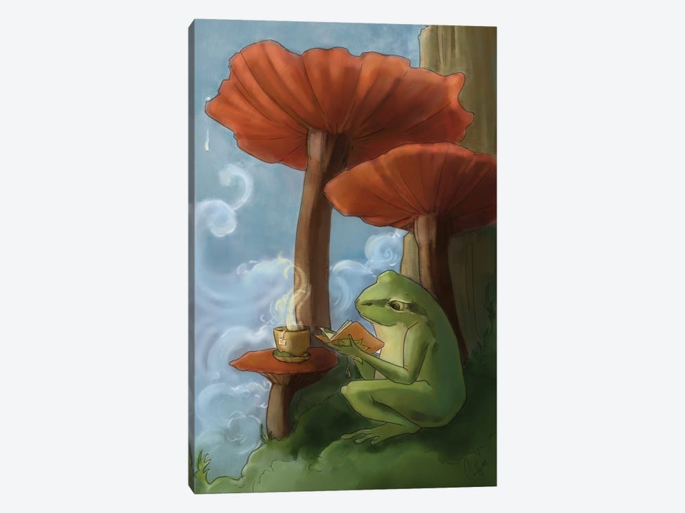 Oregon Tree Frog by Might Fly Art & Illustration 1-piece Canvas Artwork