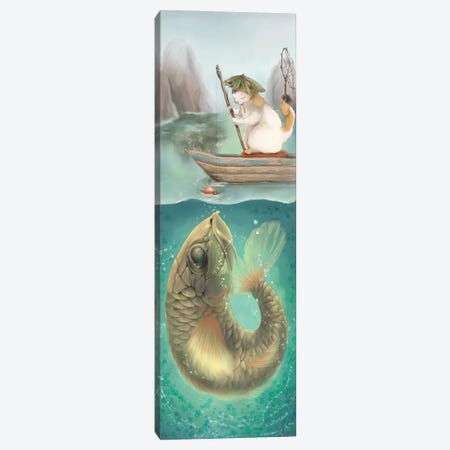 Be Careful What You Fish For Canvas Print #FAI66} by Might Fly Art & Illustration Canvas Wall Art
