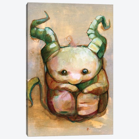 Under the Bed Beastie Canvas Print #FAI68} by Might Fly Art & Illustration Canvas Art Print