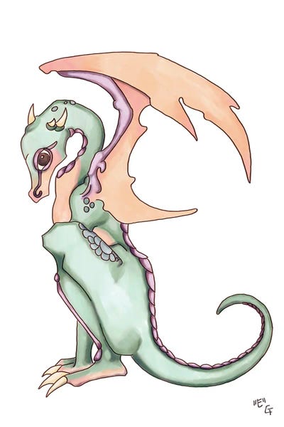 The Letter E: Monster Letter E by Might Fly Art & Illustration