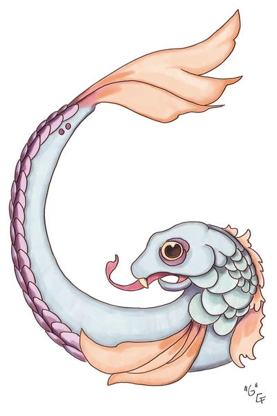 Kids Educational Art: Monster Letter G by Might Fly Art & Illustration