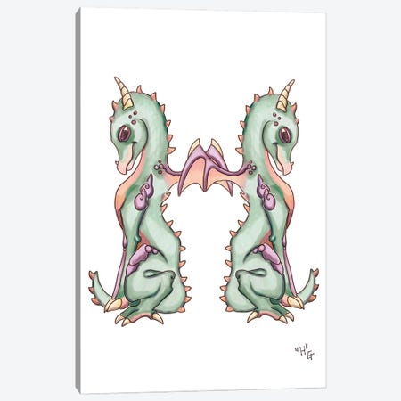 Monster Letter H Canvas Print #FAI79} by Might Fly Art & Illustration Canvas Art