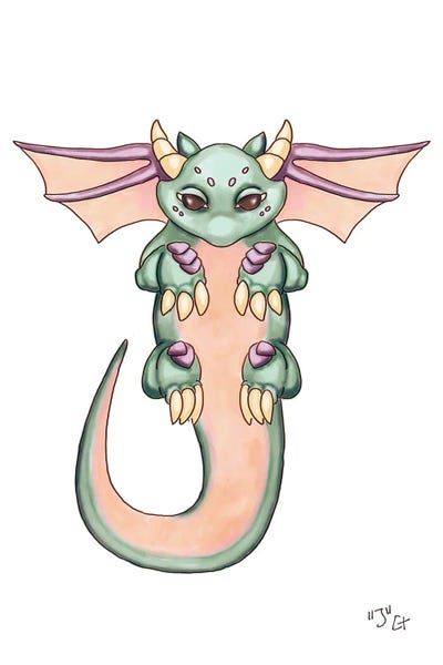 Kids Educational Art: Monster Letter J by Might Fly Art & Illustration