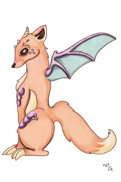 The Letter K: Monster Letter K by Might Fly Art & Illustration