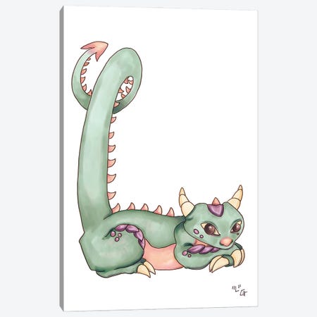 Monster Letter L Canvas Print #FAI83} by Might Fly Art & Illustration Canvas Print