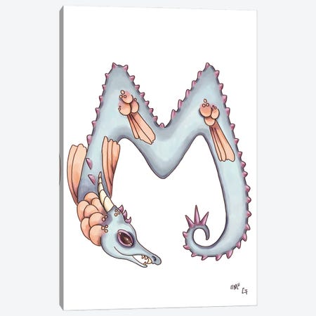Monster Letter M Canvas Print #FAI84} by Might Fly Art & Illustration Canvas Wall Art