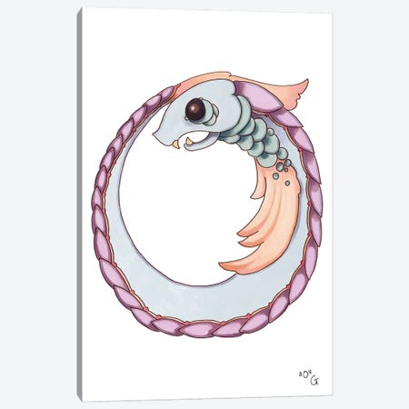 Monster Letter O Canvas Print #FAI86} by Might Fly Art & Illustration Canvas Wall Art