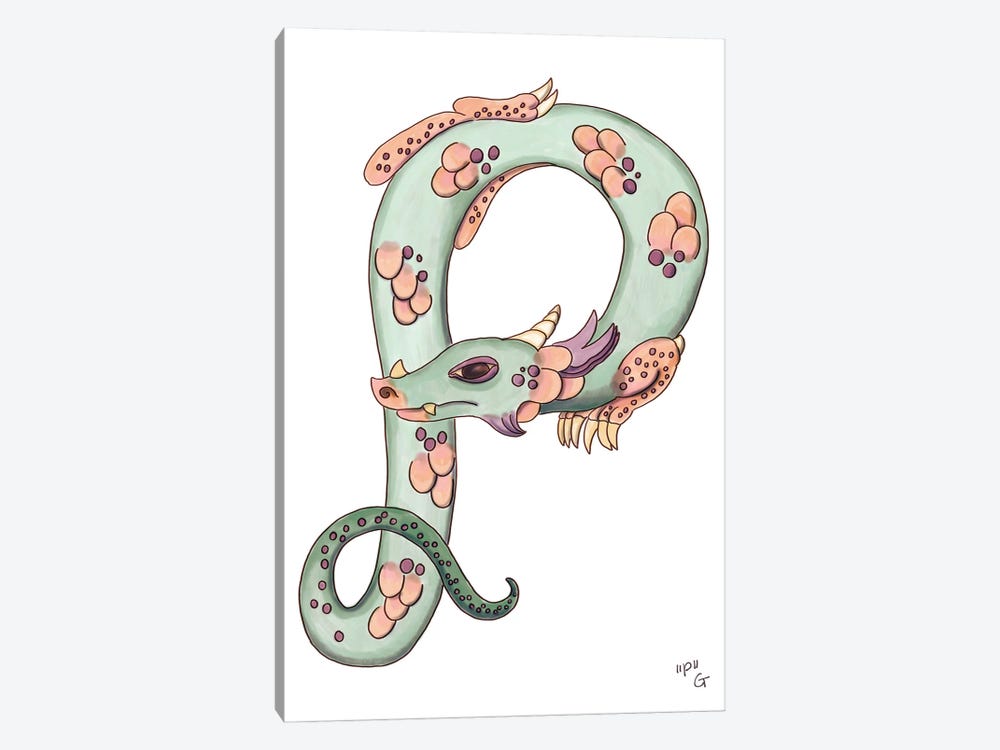 Monster Letter P by Might Fly Art & Illustration 1-piece Art Print