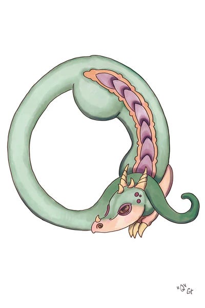 The Letter Q: Monster Letter Q by Might Fly Art & Illustration