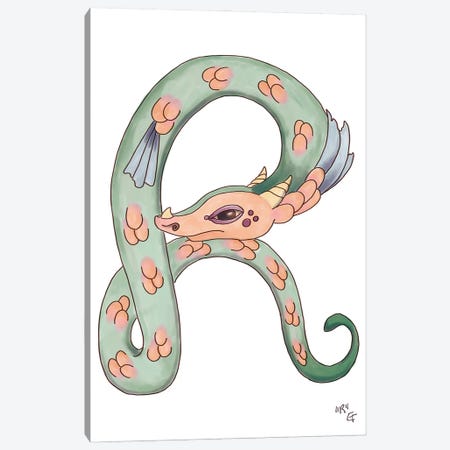 Monster Letter R Canvas Print #FAI89} by Might Fly Art & Illustration Art Print