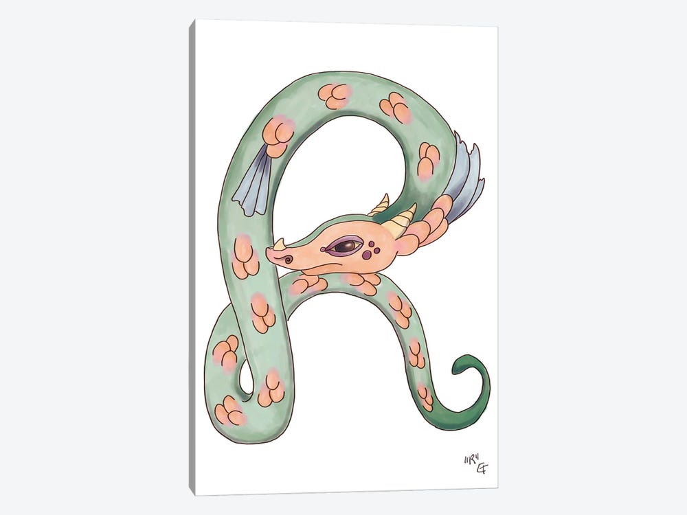 Monster Letter R by Might Fly Art & Illustration 1-piece Art Print