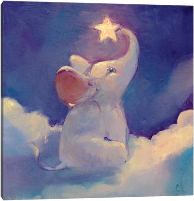 Little Elephant Canvas Art Print - Pre-K & Kindergarten