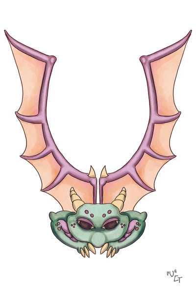 Kids Educational Art: Monster Letter U by Might Fly Art & Illustration