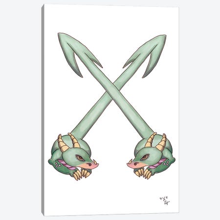 Monster Letter X Canvas Print #FAI95} by Might Fly Art & Illustration Canvas Print