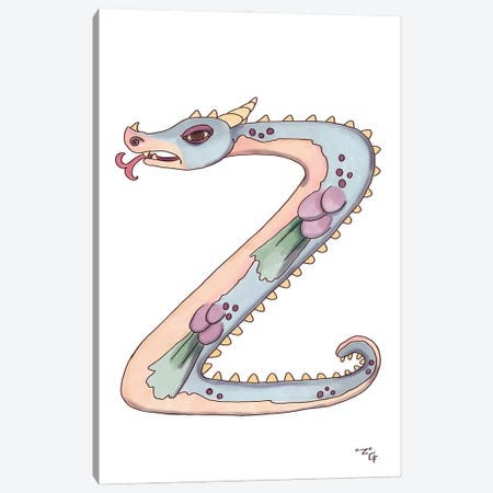 Monster Letter Z Canvas Print #FAI97} by Might Fly Art & Illustration Canvas Print