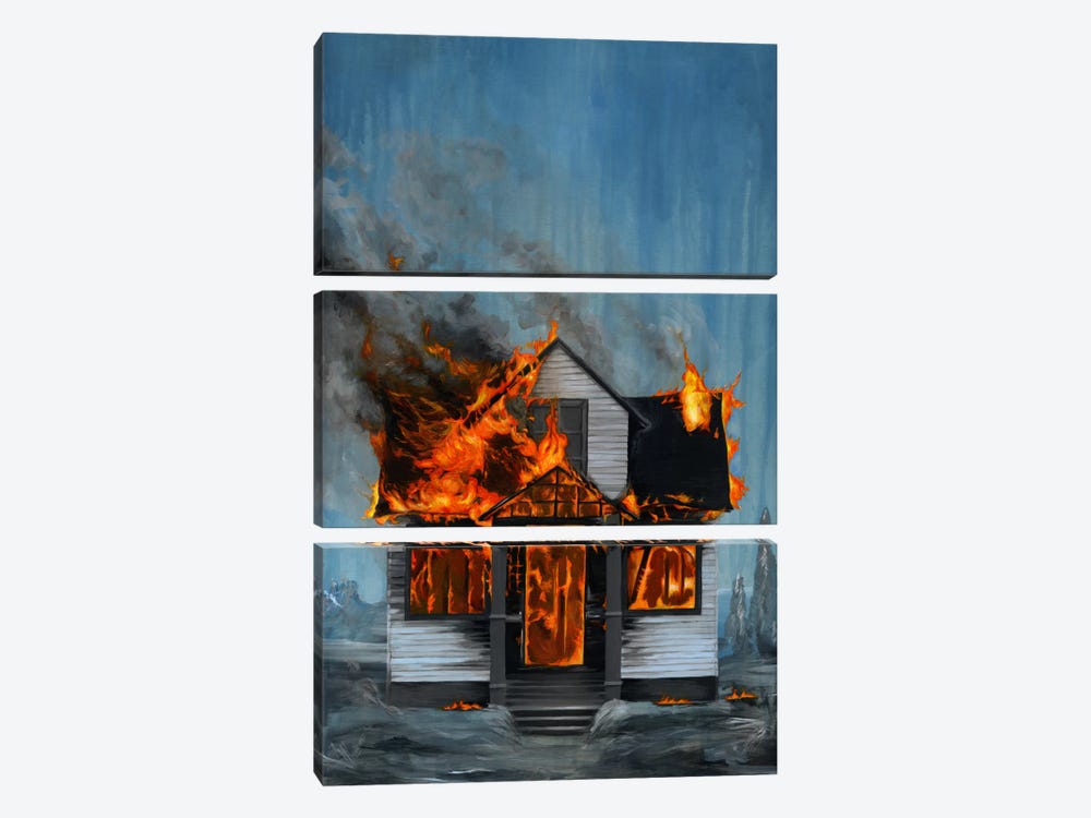 House On Fire by Famous When Dead 3-piece Art Print