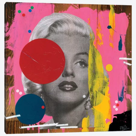Marilyn Canvas Print #FAM24} by Famous When Dead Canvas Wall Art