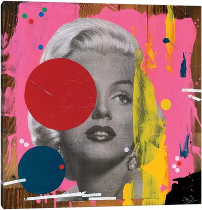 Marilyn Canvas Art Print - Glitch Effect