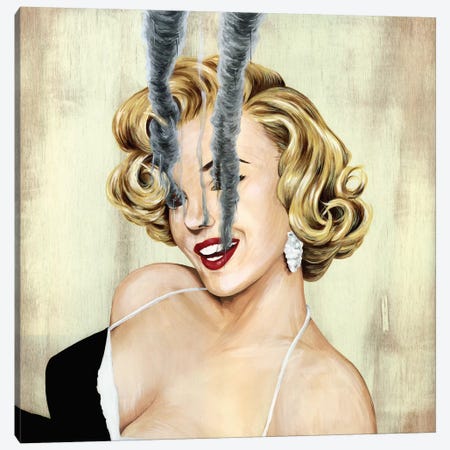 Marilyn Monroe Canvas Print #FAM25} by Famous When Dead Canvas Artwork