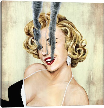 Marilyn Monroe Canvas Art Print - Glitch Effect