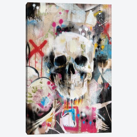 Skull Canvas Print #FAM29} by Famous When Dead Art Print