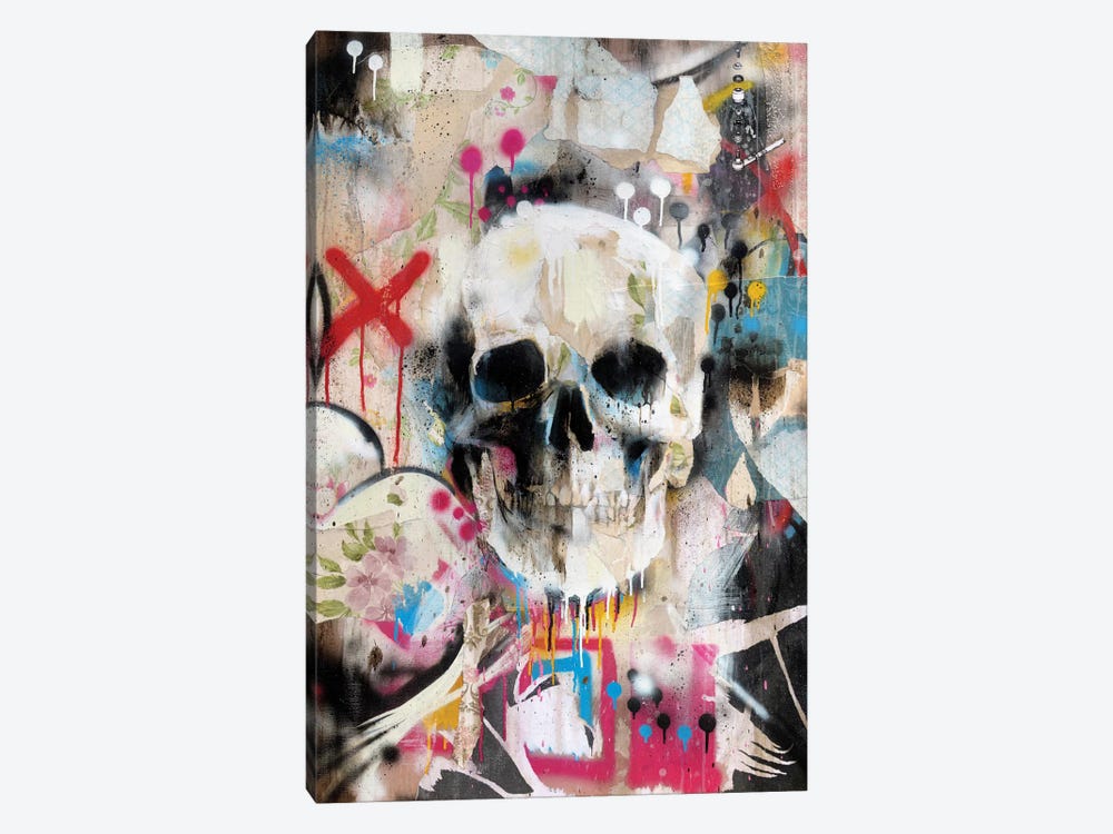 Skull by Famous When Dead 1-piece Canvas Wall Art