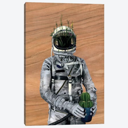 Spaceman I (Cacti) Canvas Print #FAM32} by Famous When Dead Canvas Art