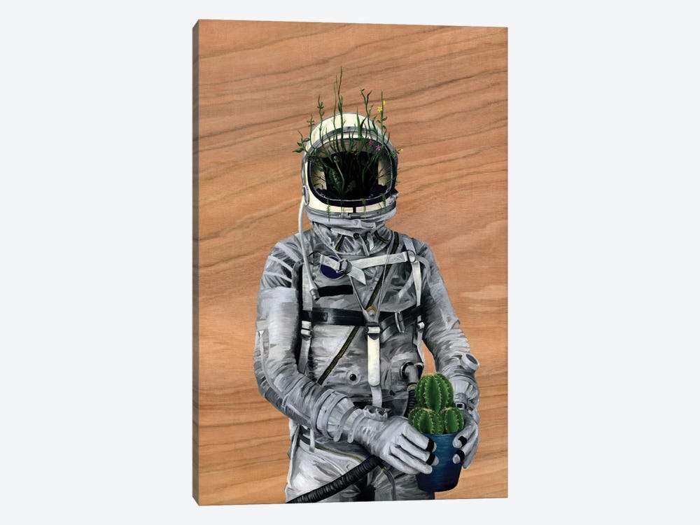 Spaceman I (Cacti) by Famous When Dead 1-piece Canvas Artwork
