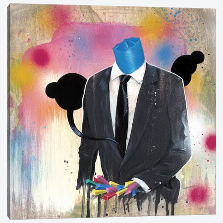 Suit Guy Canvas Print #FAM35} by Famous When Dead Canvas Print