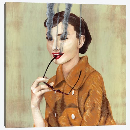 Audrey Hepburn Canvas Print #FAM3} by Famous When Dead Canvas Print