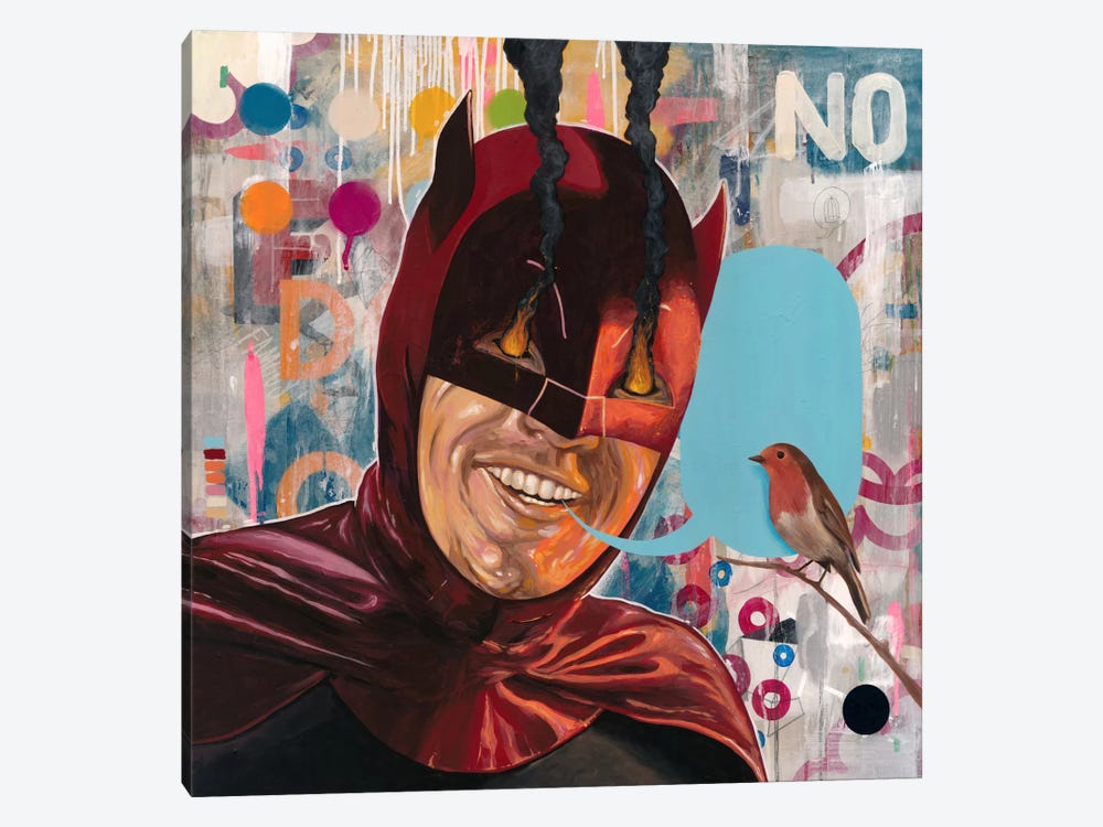 Caped Crusader by Famous When Dead 1-piece Canvas Art Print