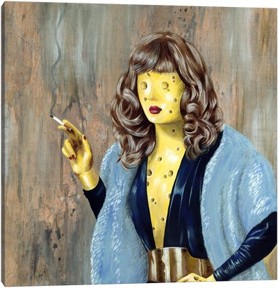 Cheese Lady Canvas Art Print - Humor Art