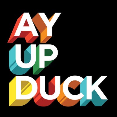 Ay Up Duck by Famous When Dead canvas print