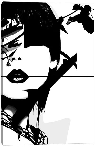 Punk Face Girl Canvas Art Print